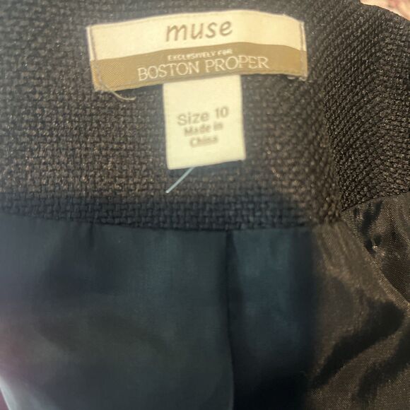 Muse For Boston Proper Beaded Fitted Black Career Blazer NWOT  **Flawed Size 10 - Picture 8 of 8
